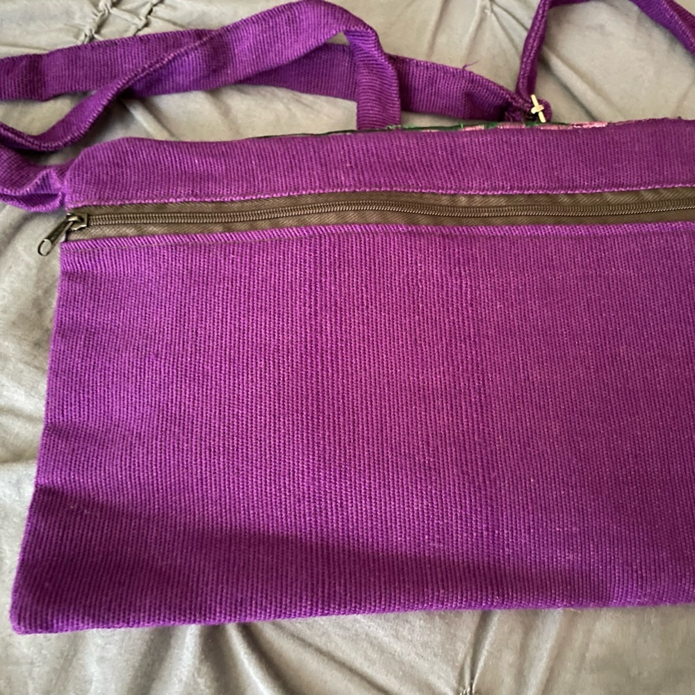 Mexican embroidery bag purple - Picture 5 of 6